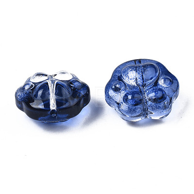 Transparent Spray Painted Glass Beads GLAA-S054-013H-1