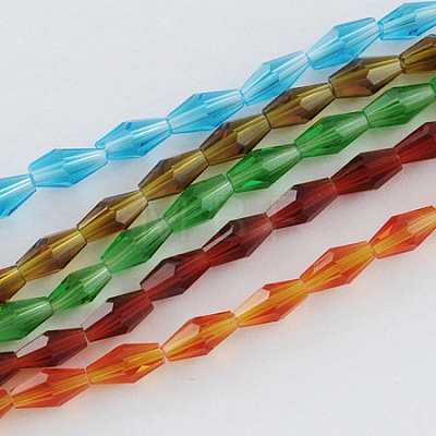 Glass Beads Strands GLAA-R026-8x4mm-M-1