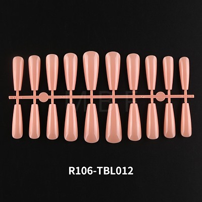 Solid Color Plastic Seamless Toe False Nail MRMJ-R106-TBL012-1