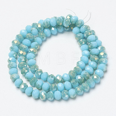 Electroplate Opaque Glass Beads Strands EGLA-A034-P4mm-H09-1