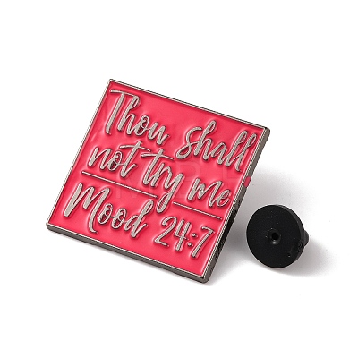 Thou Shall Not Try Me Mood 24:7 Alloy Enamel Pins JEWB-A024-20-1