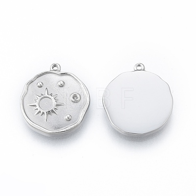Tarnish Resistant 304 Stainless Steel Pendant Rhinestone Settings STAS-N097-251P-1