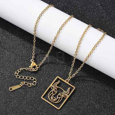 304 Stainless Steel Necklace LS-NJEW-D330-01G-02-1