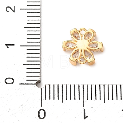Brass & Rhinestone Connector Charms RB-CBAFDDC-01G-1