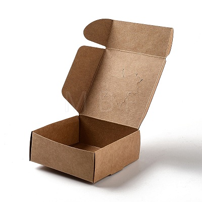 30Pcs Eco-Friendly Square Folding Kraft Paper Gift Box CON-CJ0001-15-1