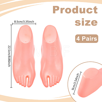 Plastic Mannequin Foot Display Stands for Socks AJEW-WH0871-14-1