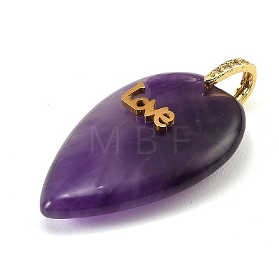 Natural Amethyst Pendants G-G470-03G-05-1