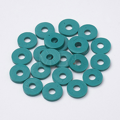 Handmade Polymer Clay Beads X-CLAY-R067-6.0mm-07-1