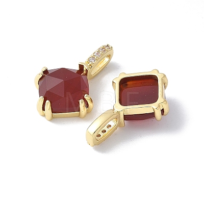 Natural Carnelian Pendants KK-F892-01G-02-1