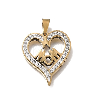 Mother's Day 201 Stainless Steel Pendants SA-CBA5D64-01G-1