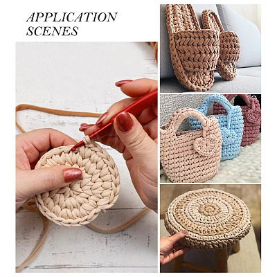 2 Skeins 2 Styles Polyester Cloth Yarn OCOR-TA0003-72-1