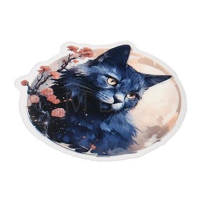 20Pcs Moonlit Cat Waterproof PET Self-Adhesive Decorative Stickers DIY-M053-04A-1