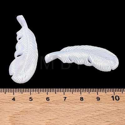 Acrylic Imitation Shell Pendants OACR-P039-06A-1