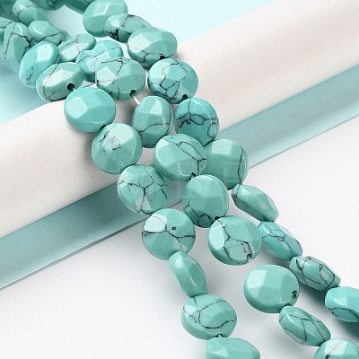 Synthetic Turquoise Beads Strands G-K357-B07-01-1