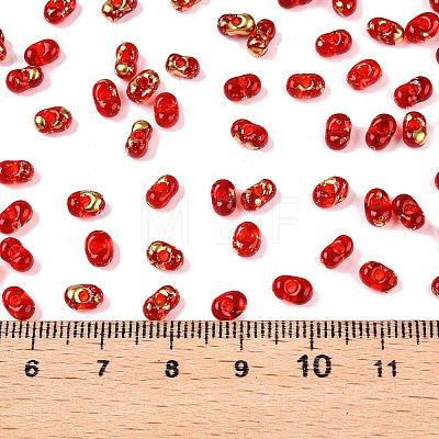 Picasso Spray Painted Glass Seed Beads SEED-T006-04-26-1