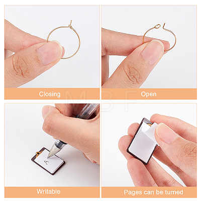 CHGCRAFT DIY Rectangle Drop Earrings Making Kit DIY-CA0004-05-1