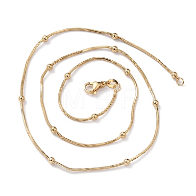Brass Snake Chain Necklaces X-NJEW-I247-05G-1