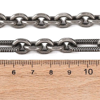 Vintage 304 Stainless Steel Figaro Chain Cable Chain Necklaces NJEW-C115-03AS-1