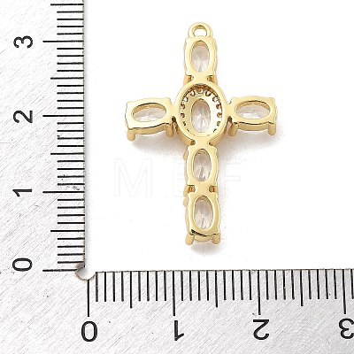 Brass Micro Pave Clear Cubic Zirconia Pendants KK-L228-03G-05-1