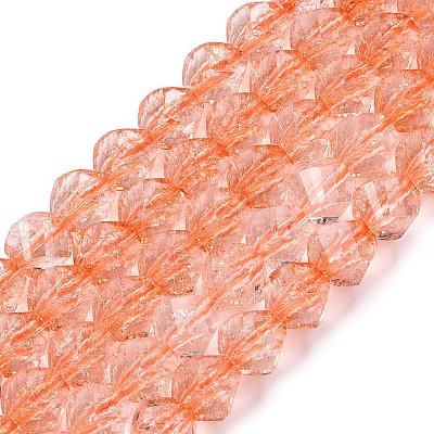 Crackle Transparent Glass Beads Strands GLAA-N068-02A-09-1