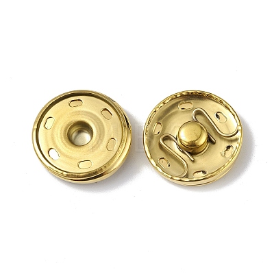 Ion Plating(IP) 202 Stainless Steel Snap Buttons BUTT-I017-01E-G-1