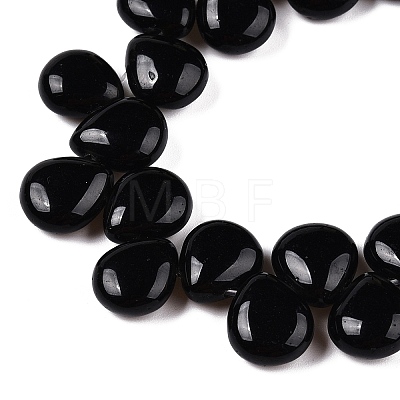 Natural Black Stone Beads Strands G-T138-129-1