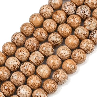 Handmade Fancy Antique Glazed Porcelain Ceramic Round Beads Strands PORC-L019-13mm-06-1