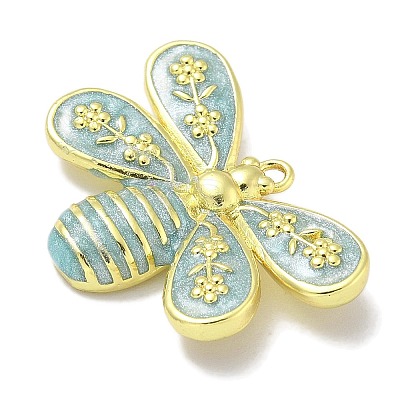 Rack Plating Brass Enamel Pendants KK-L224-040G-03-1