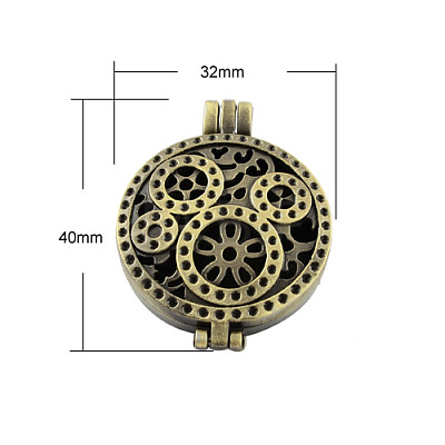 Romantic Valentines Day Ideas for Wife with Your Photo Tibetan Style Diffuser Locket Pendants X-TIBEP-A24733-AB-FF-1