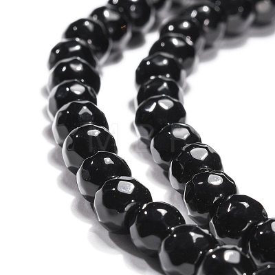 Black Stone Beads Strands G-I087-6mm-1