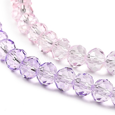 Transparent Painted Glass Beads Strands DGLA-A034-T8mm-A05-1