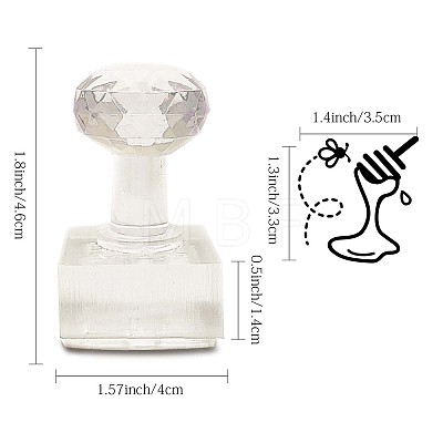 Clear Acrylic Soap Stamps DIY-WH0438-010-1