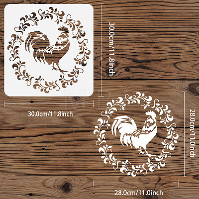 PET Hollow Out Drawing Painting Stencils DIY-WH0391-0302-1