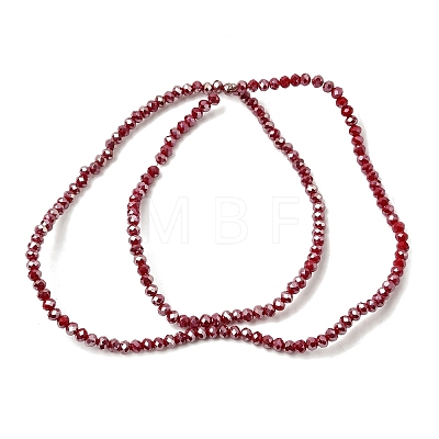 Electroplate Glass Beads Strands GLAA-F078-FR07-1