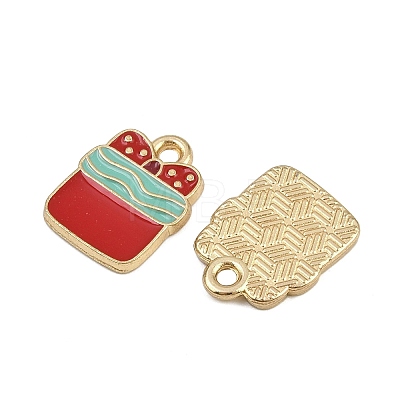 Christmas Themes Alloy Enamel Pendants ENAM-Z023-01G-04-1