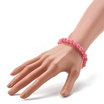 Natural Chalcedony Stretch Bracelet for Women Men Gift BJEW-JB06690-1