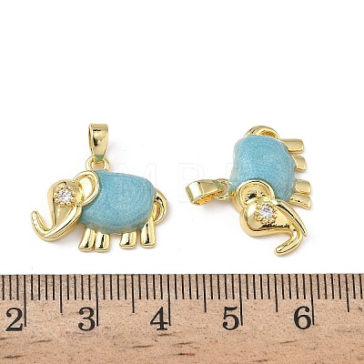Brass Micro Pave Cubic Zirconia Pendants KK-F924-20A-G01-1