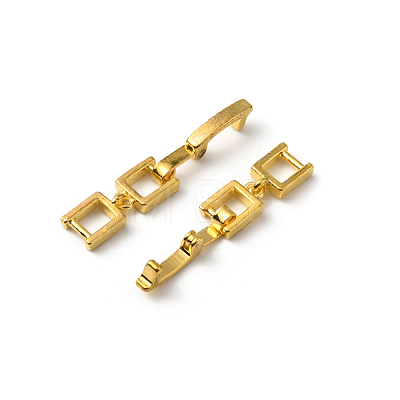 Brass Fold Over Clasps KK-WH0046-51G-1