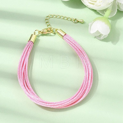 Polyester Metallic Braided Multi-strand Cord Bracelet for Bracelet Making BJEW-H642-02G-13-1