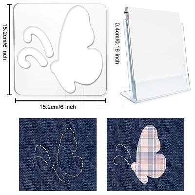 Acrylic Earring Handwork Template TOOL-WH0152-025-1