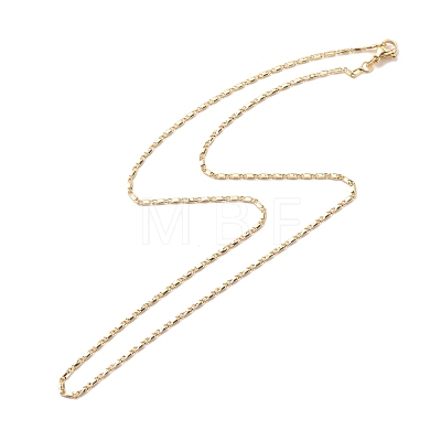 Brass Oval Link Chains Necklace for Women NJEW-P265-19G-1