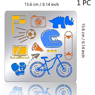 Boy's Hobby Theme Stainless Steel Cutting Dies Stencils DIY-WH0279-163-1