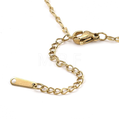 Oval Light Gold Brass Micro Pave Cubic Zirconia Pendant Necklaces NJEW-E105-23KCG-1