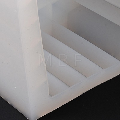 Faceted Stripe-shaped Cube Candle Food Grade Silicone Molds DIY-D071-08-1