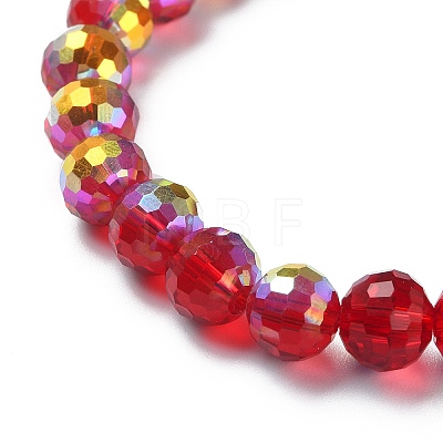 Sparkling Glass Round Beaded Stretch Bracelets for Women BJEW-JB09423-1