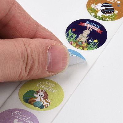 8 Patterns Easter Theme Self Adhesive Paper Sticker Rolls DIY-C060-03D-1