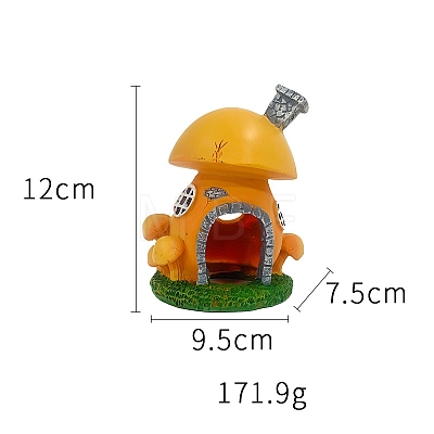 Resin Miniature Mushroom House Figurines Ornament PW-WG91545-05-1