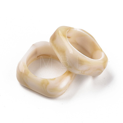 Square Opaque Resin Finger Rings RJEW-S046-003-B02-1