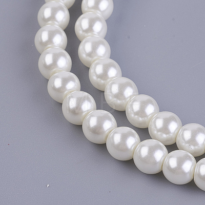 Eco-Friendly Dyed Glass Pearl Bead Strands X-HY-A008-6mm-RB002-1
