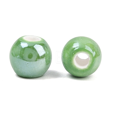Glazed Porcelain Round Beads PORC-S489-8mm-09-1